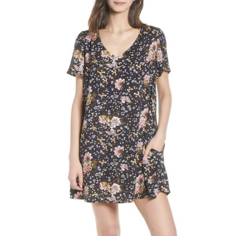 Floral Throw On Minidress